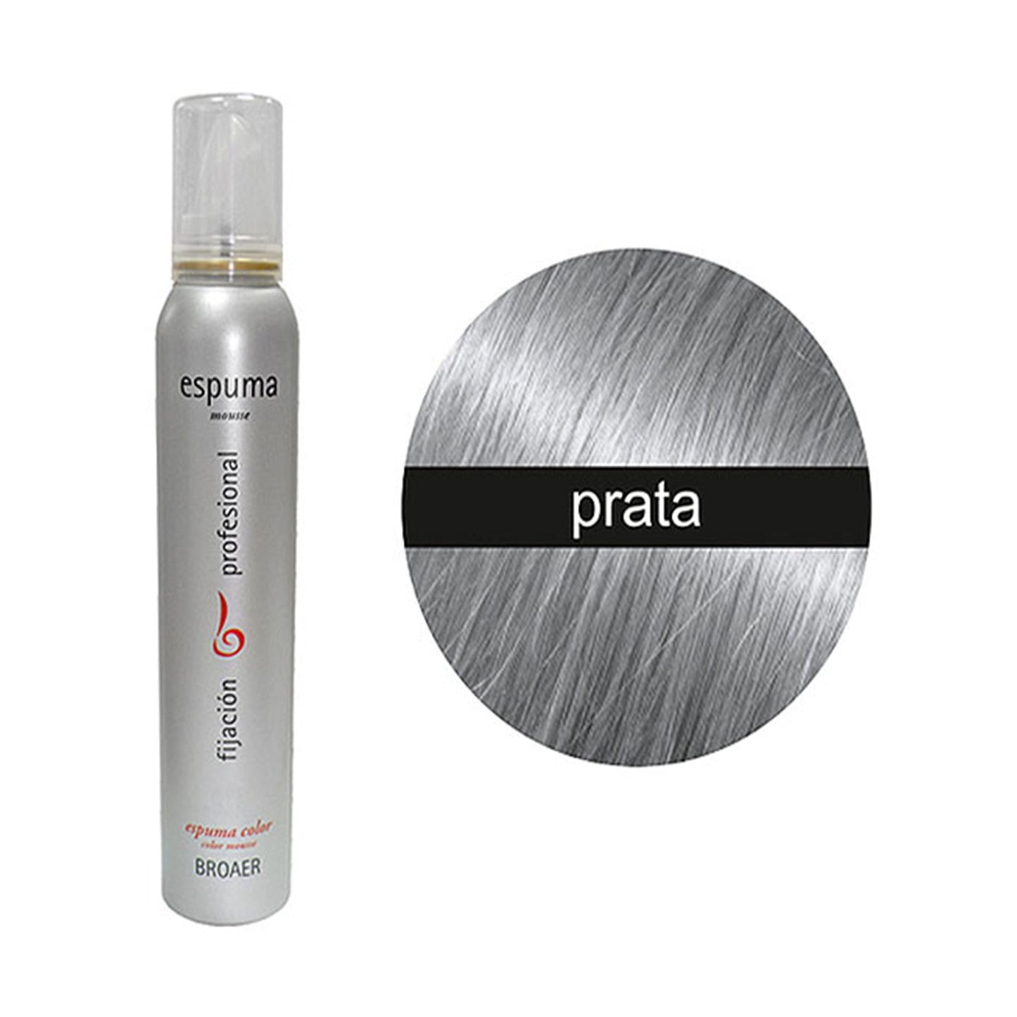 Broaer Espuma de Côr Prata SILVER 200 ml
