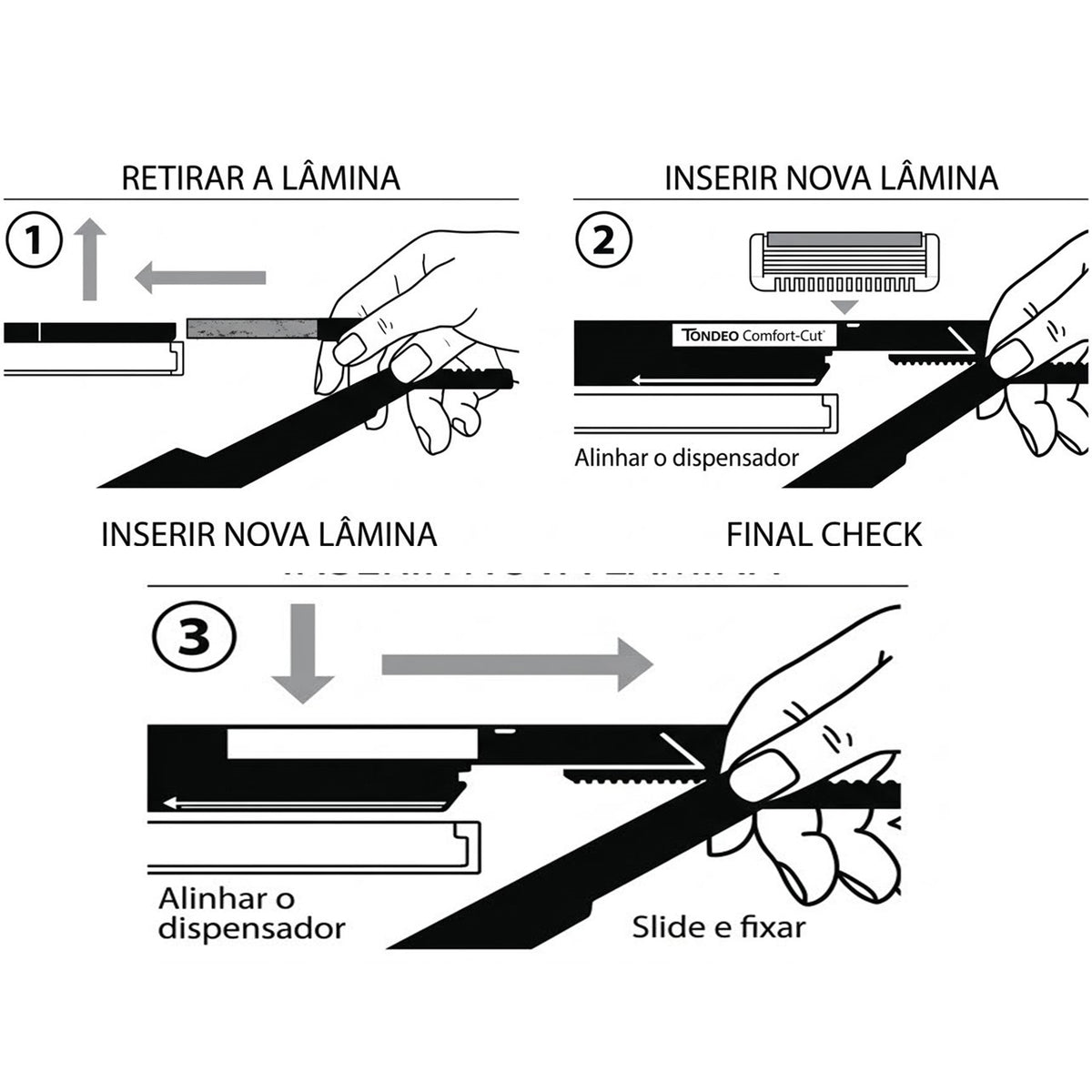 NAVALHA TONDEO COMFORT-CUT + 10 LAMINAS COMFORT CUT