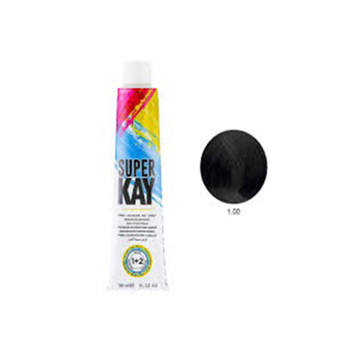SUPER KAY COLORAÇÃO CAPILAR 1.00 PRETO 180 ML
