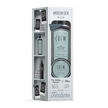 AMERICAN CREW DUO CHAMPÔ FIBER PRE-STYLING CLEANSER 250ML + FIBER 50gr