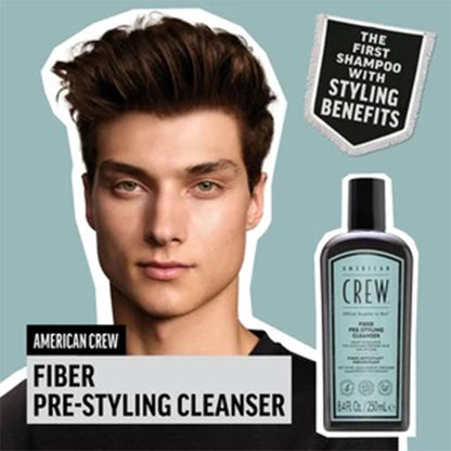AMERICAN CREW DUO CHAMPÔ FIBER PRE-STYLING CLEANSER 250ML + FIBER 50gr