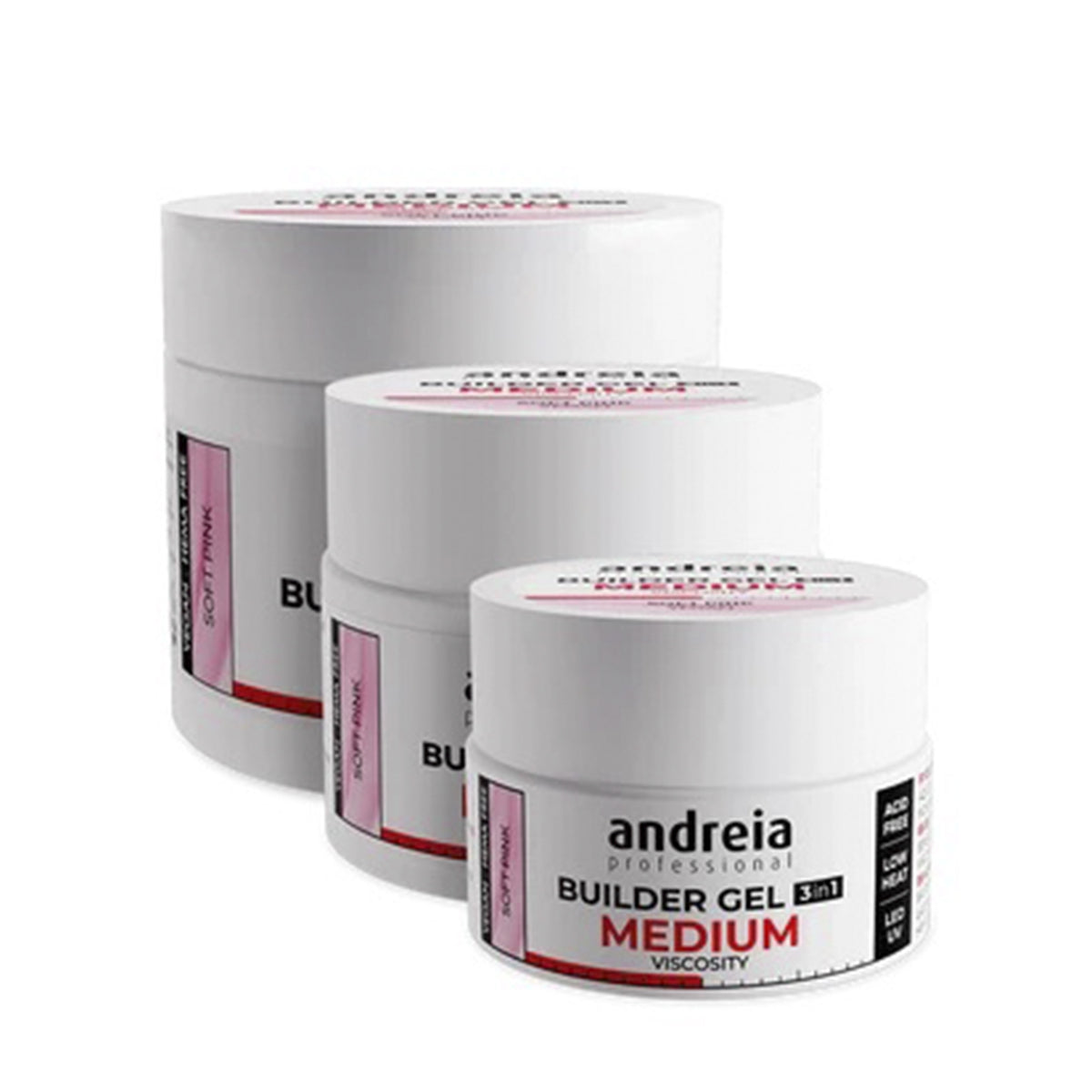 ANDREIA Builder Gel Medium Viscosity Soft Pink 22g