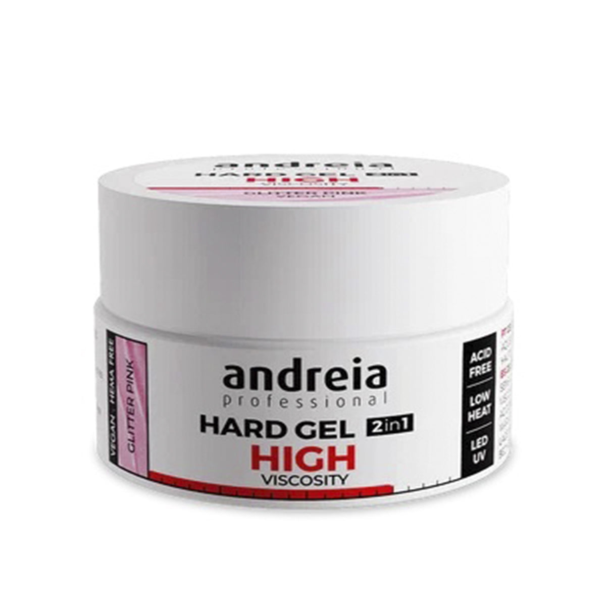 ANDREIA Hard Gel HIGH Viscosity GLITTER PINK 22gr