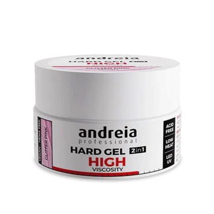 ANDREIA Hard Gel HIGH Viscosity GLITTER PINK 22gr