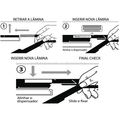 NAVALHA TONDEO  COMFORT-CUT + 10 LAMINAS  COMFORT CUT
