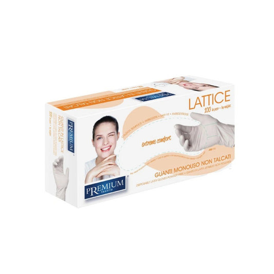 PREMIUM  Luvas Descartáveis de Látex  S/Pó Tamanho S  100 unidades