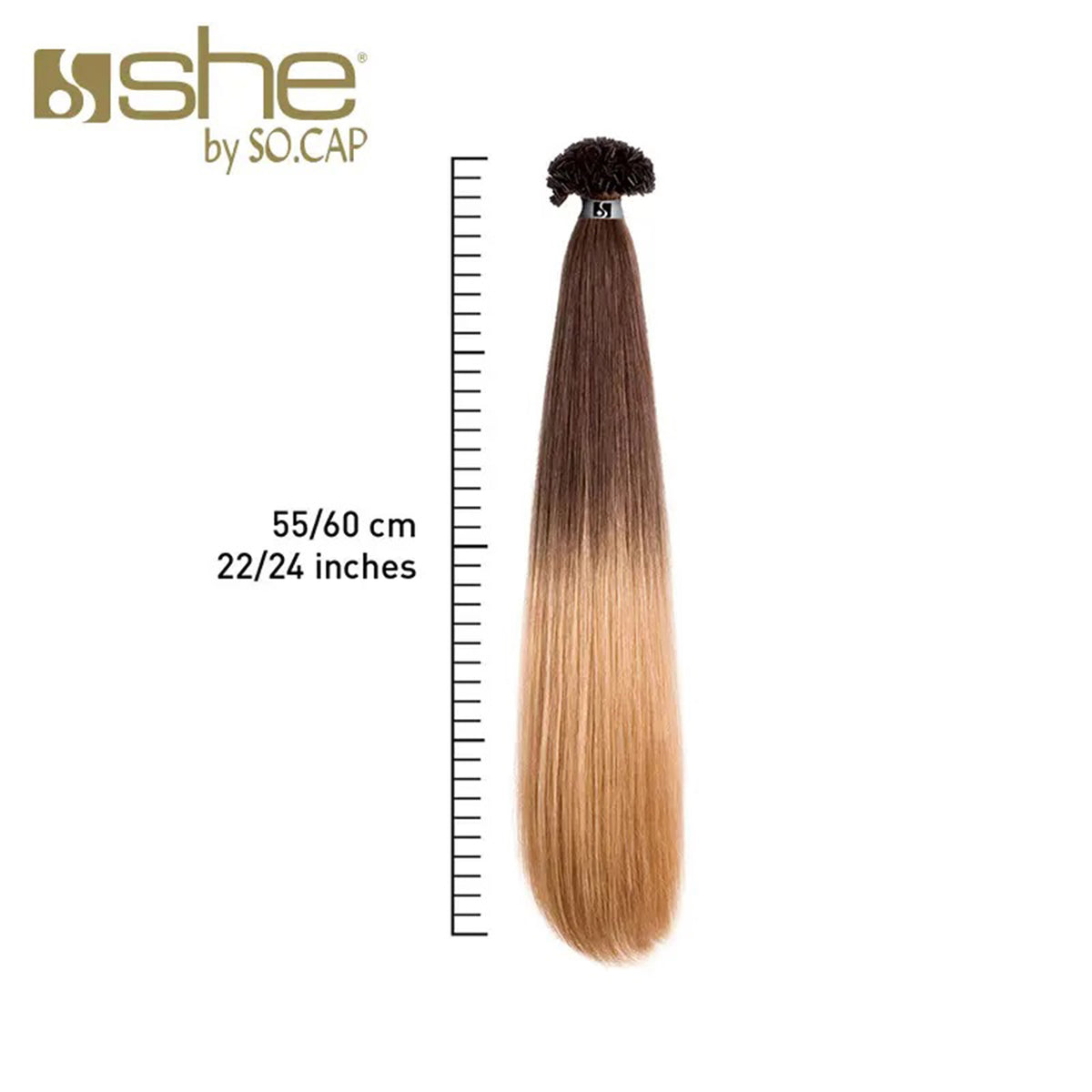 SHE Extensões californianas de queratina – 50/55cm Nº1001 1X10 Unidades